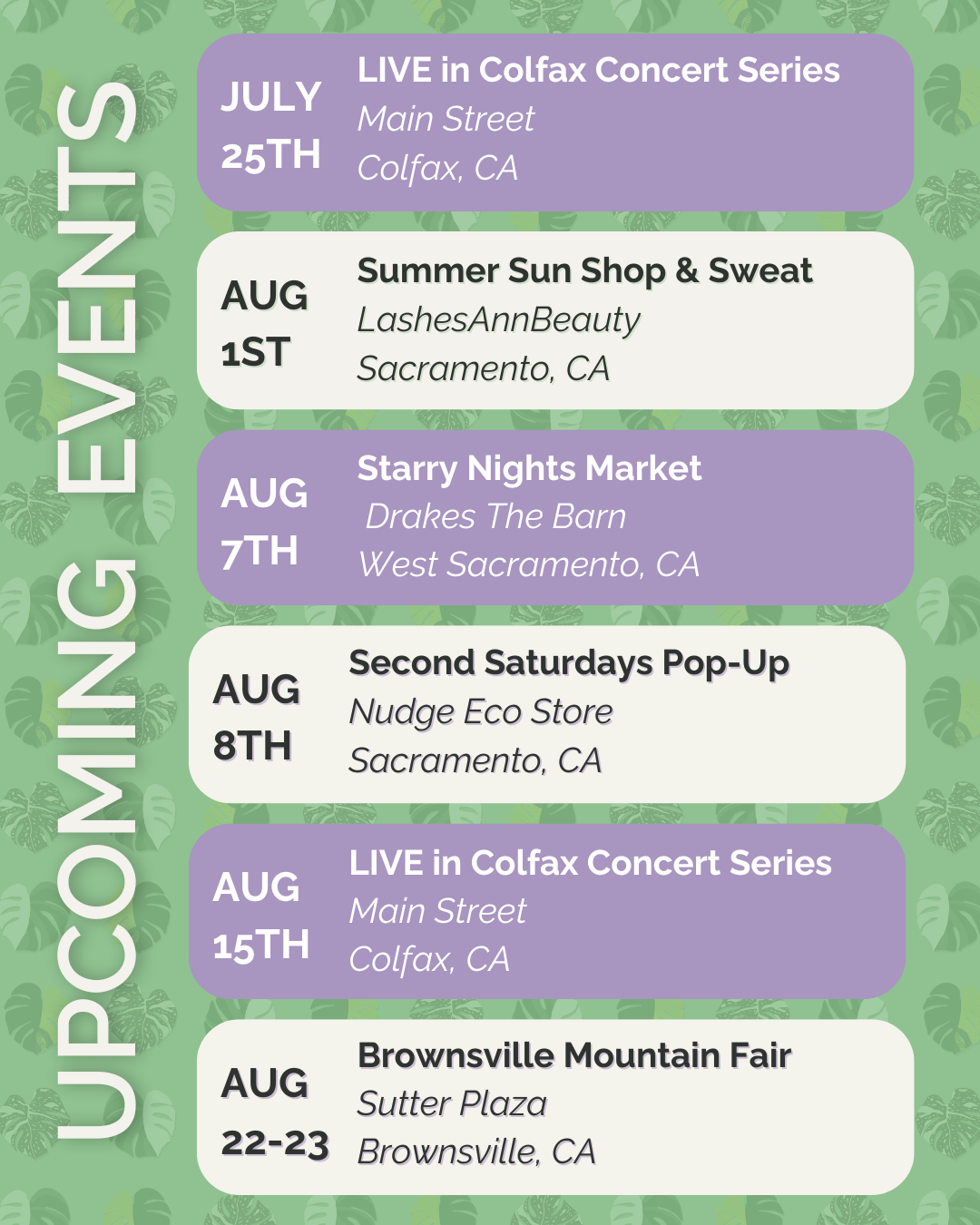 August Events