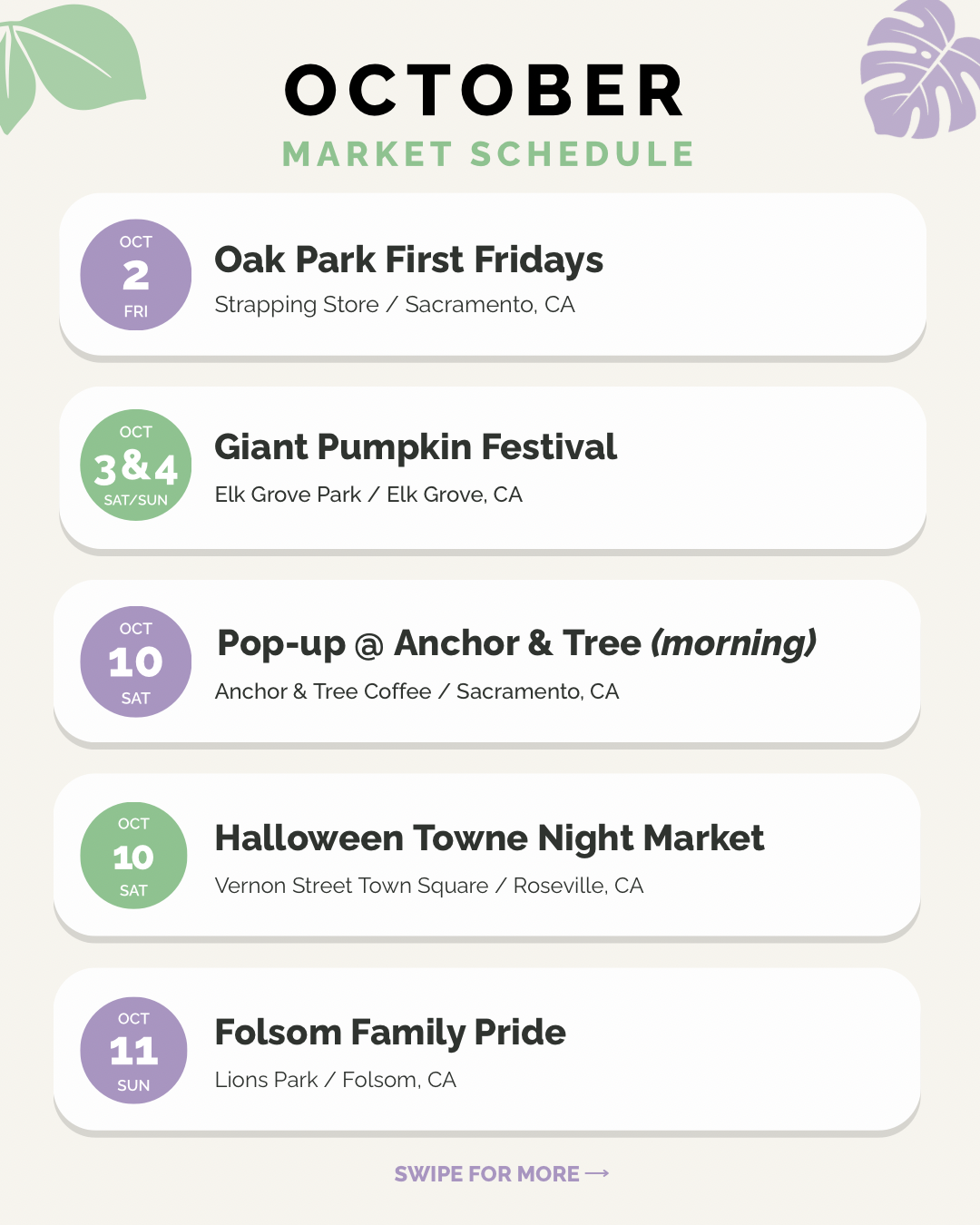 October Events