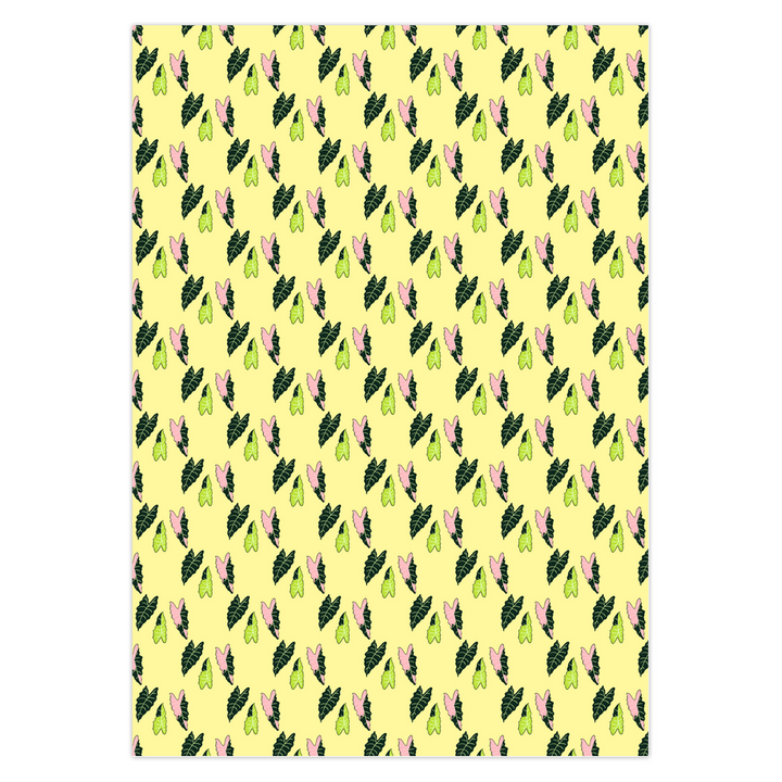 POS Alocasia Pattern Greeting Card – 5 Pack