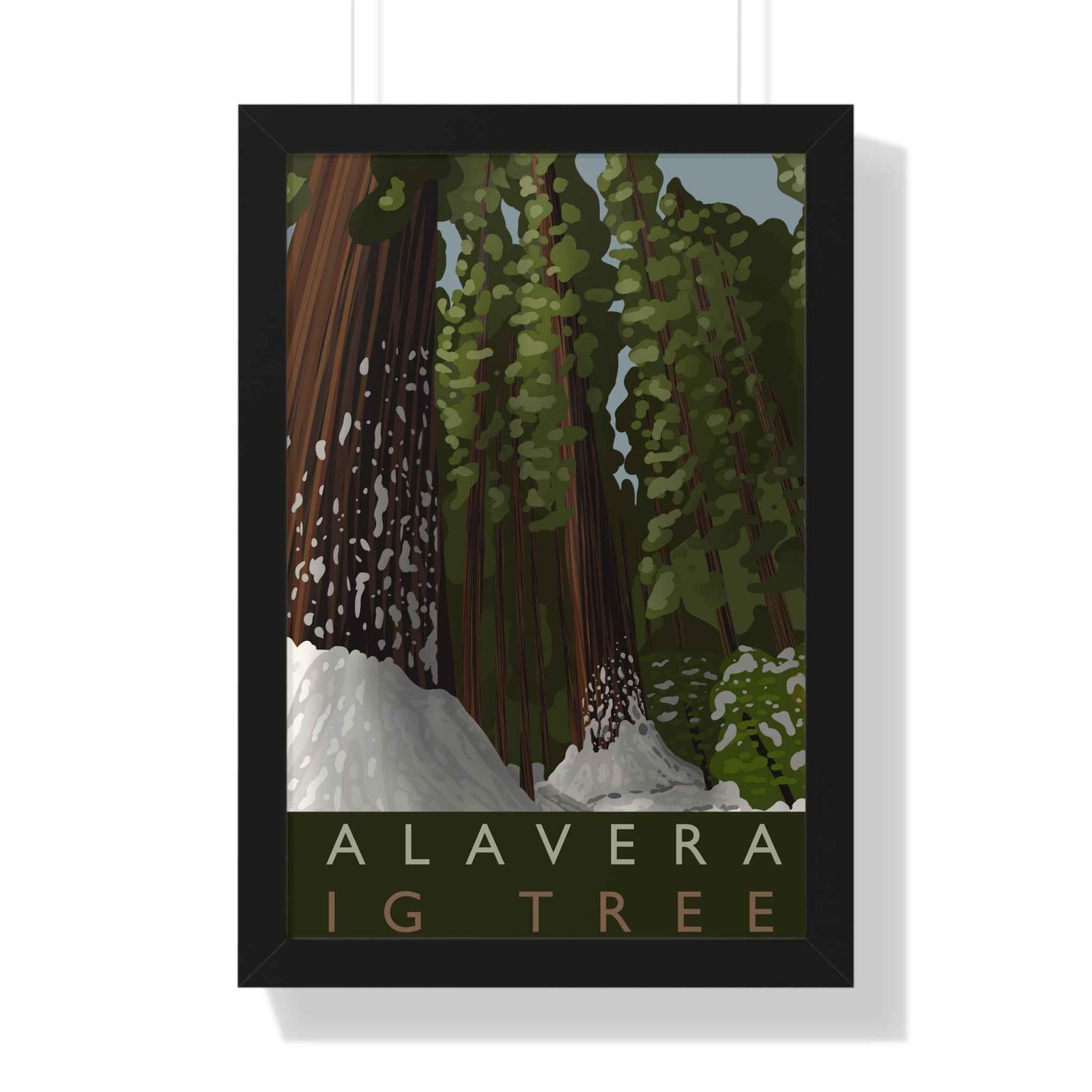 Calaveras Big Trees Minimalist Framed Print