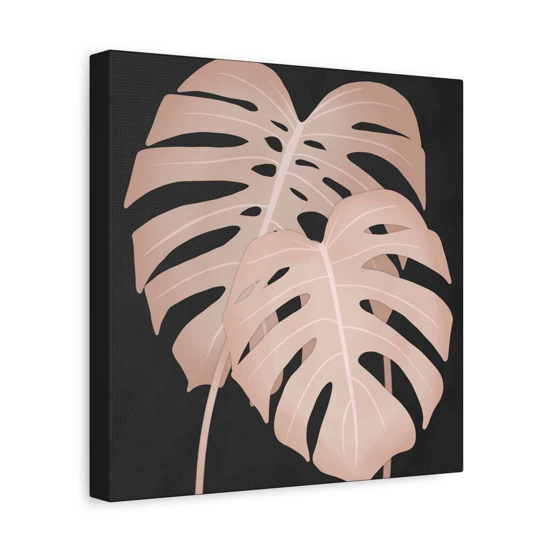 Pink Monstera Canvas Print – Botanical Wall Art