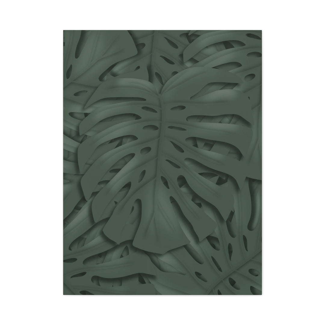 Monstera Canvas Art Tropical Leaf Wall Decor Durable Matte Finish Cotton Canvas Print 24x36