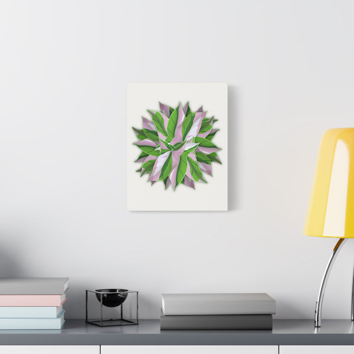 Syngonium Tricolor Canvas Print – Botanical Wall Art - The Potted Pixel