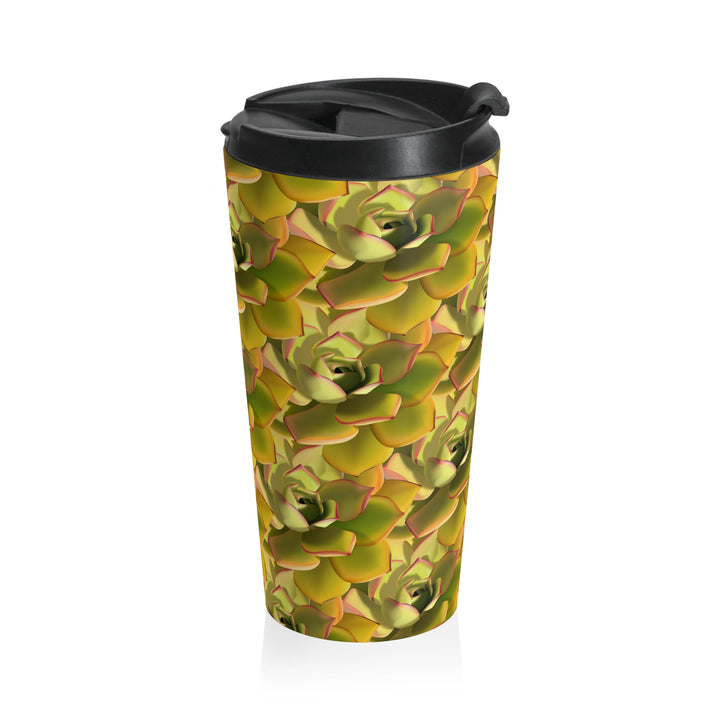 Noble Aenoium Succulent Pattern Tumbler Vacuum Insulated Stainless Steel Cup For Hot And Cold Drinks