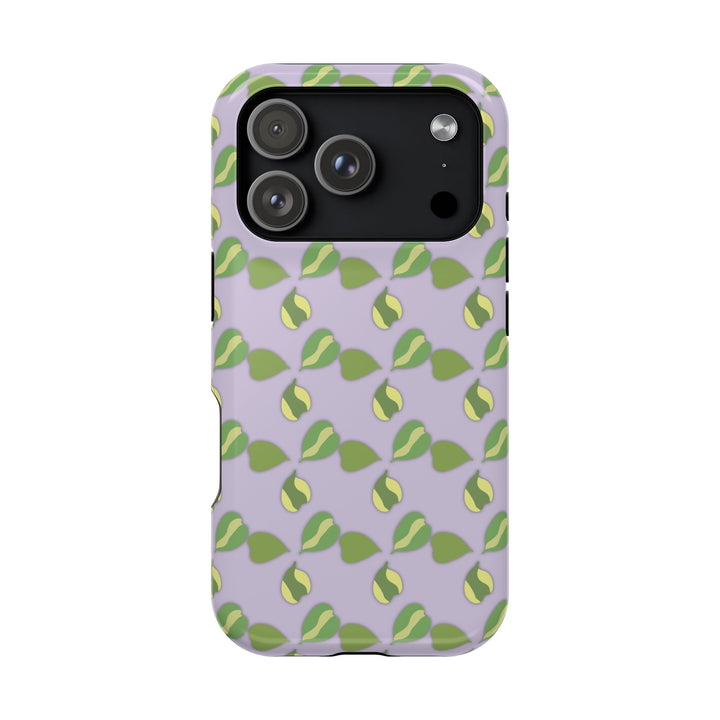 Hoya Kerrii Pattern Impact Resistant Phone Case Green Botanical Protective Cover Full Wrap Print