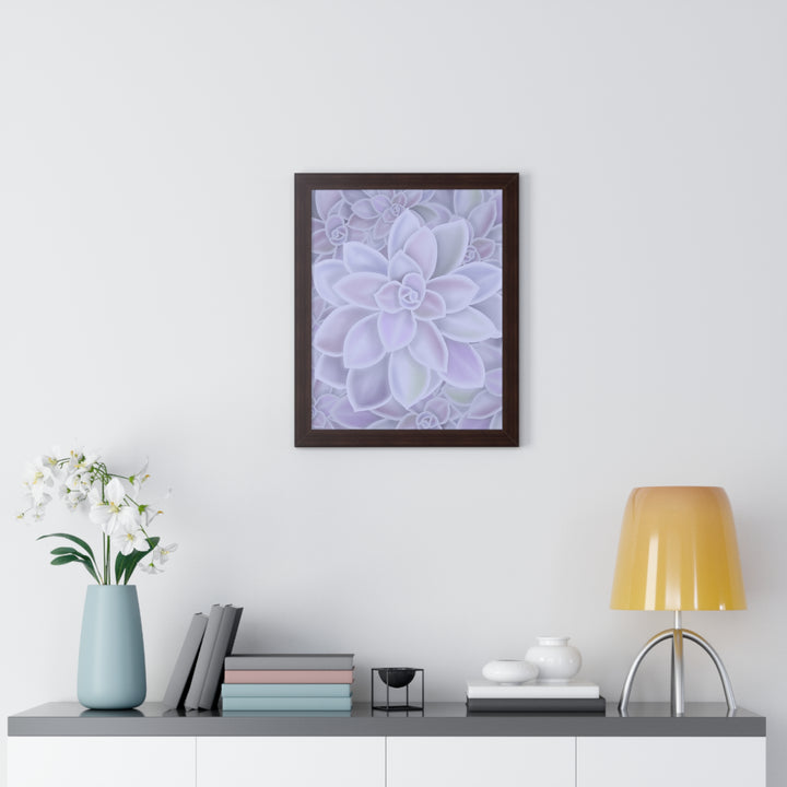 Graptopetalum Murasaki Succulent Framed Print – Botanical Wall Art - The Potted Pixel