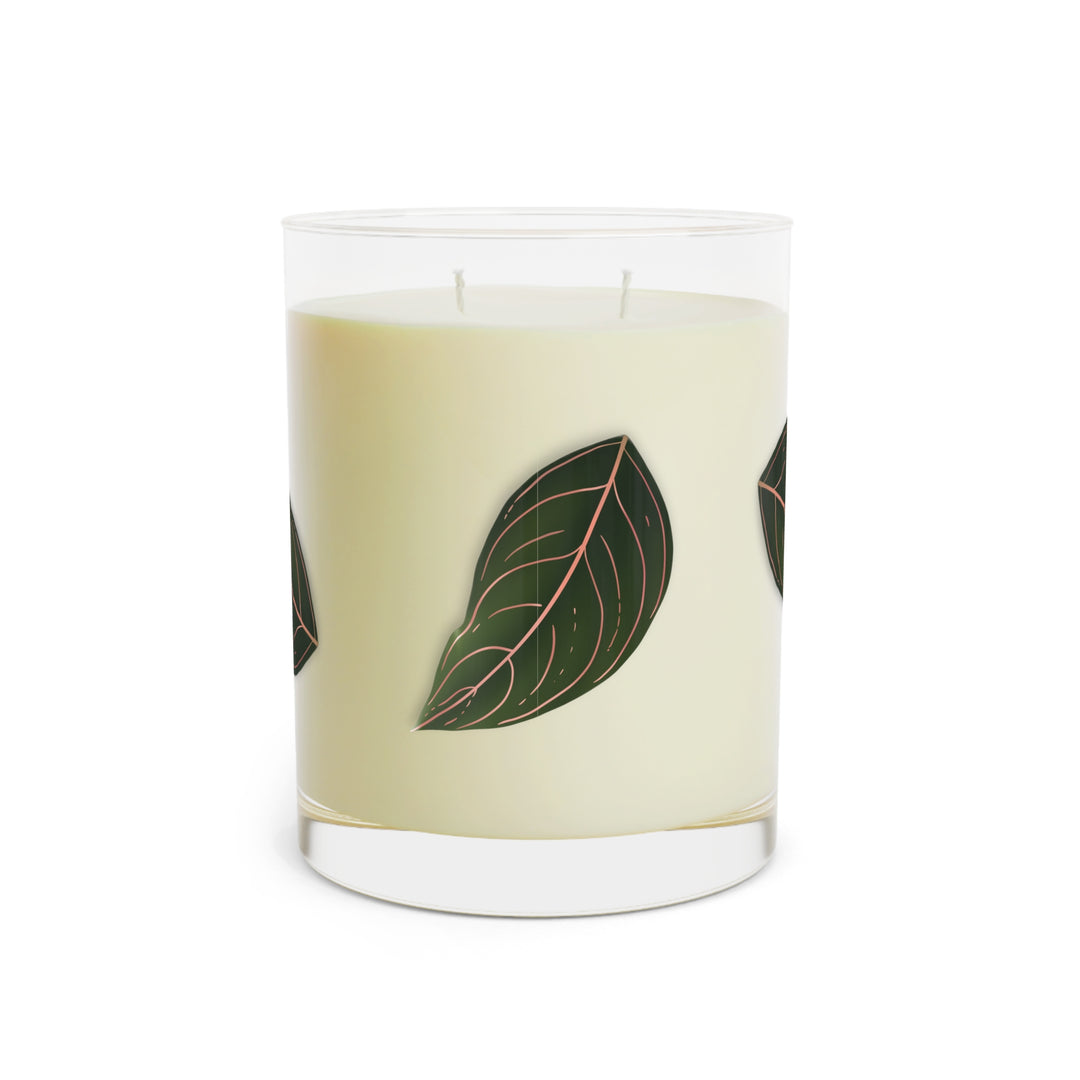 Aglaonema Rotundum 11oz Soy Wax Candle Double Wick White Tea Fig Lavender Sage Ocean Mist Moss