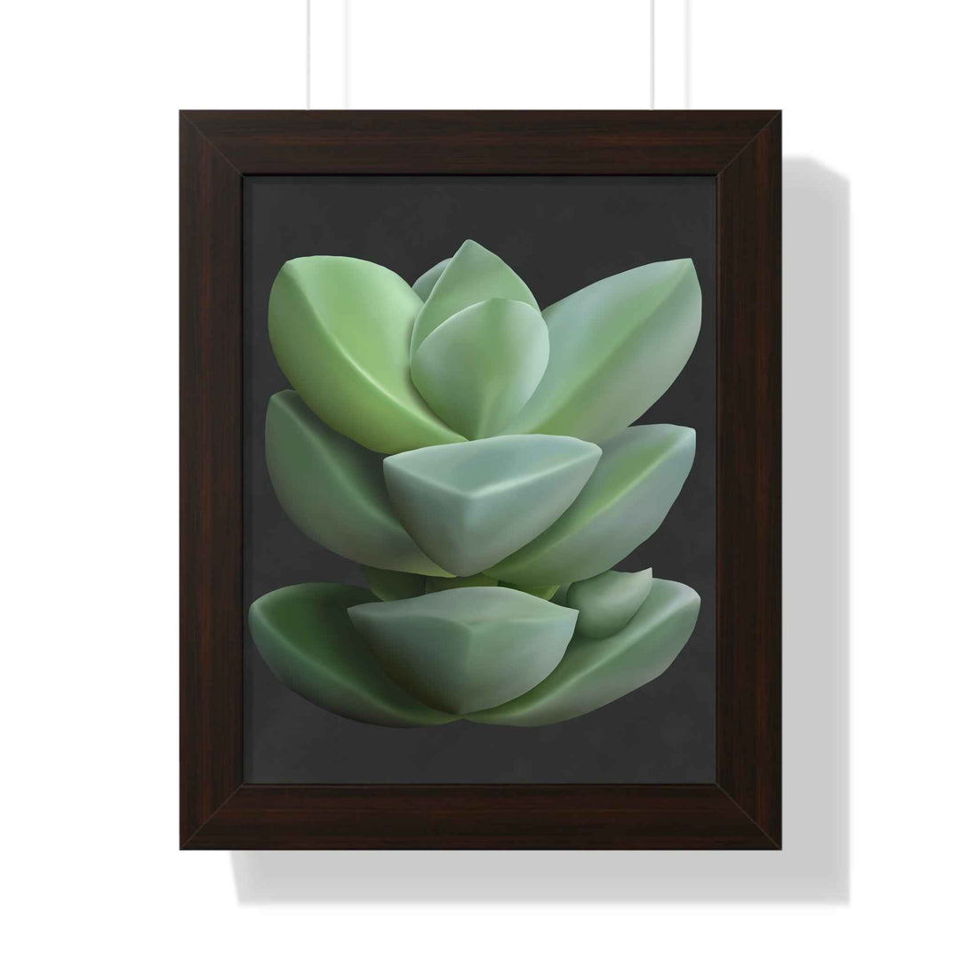 Crassula Succulent Framed Poster Vertical Botanical Wall Art