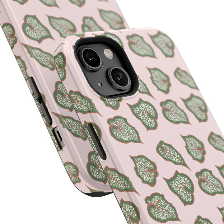Begonia Pattern Phone Case – Dual Layer Protective Cover