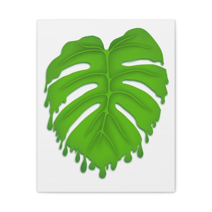 Melting Monstera Canvas Wall Art Large Botanical Print On Premium Cotton With Matte Finish For Indoor Decor