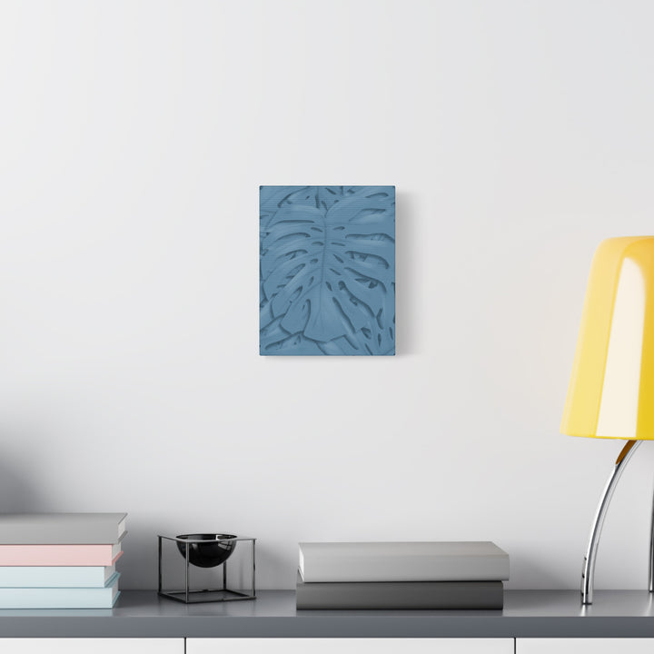 Monstera Canvas Art Blue Monstera Print With Durable Matte Finish For Modern Indoor Wall Decor
