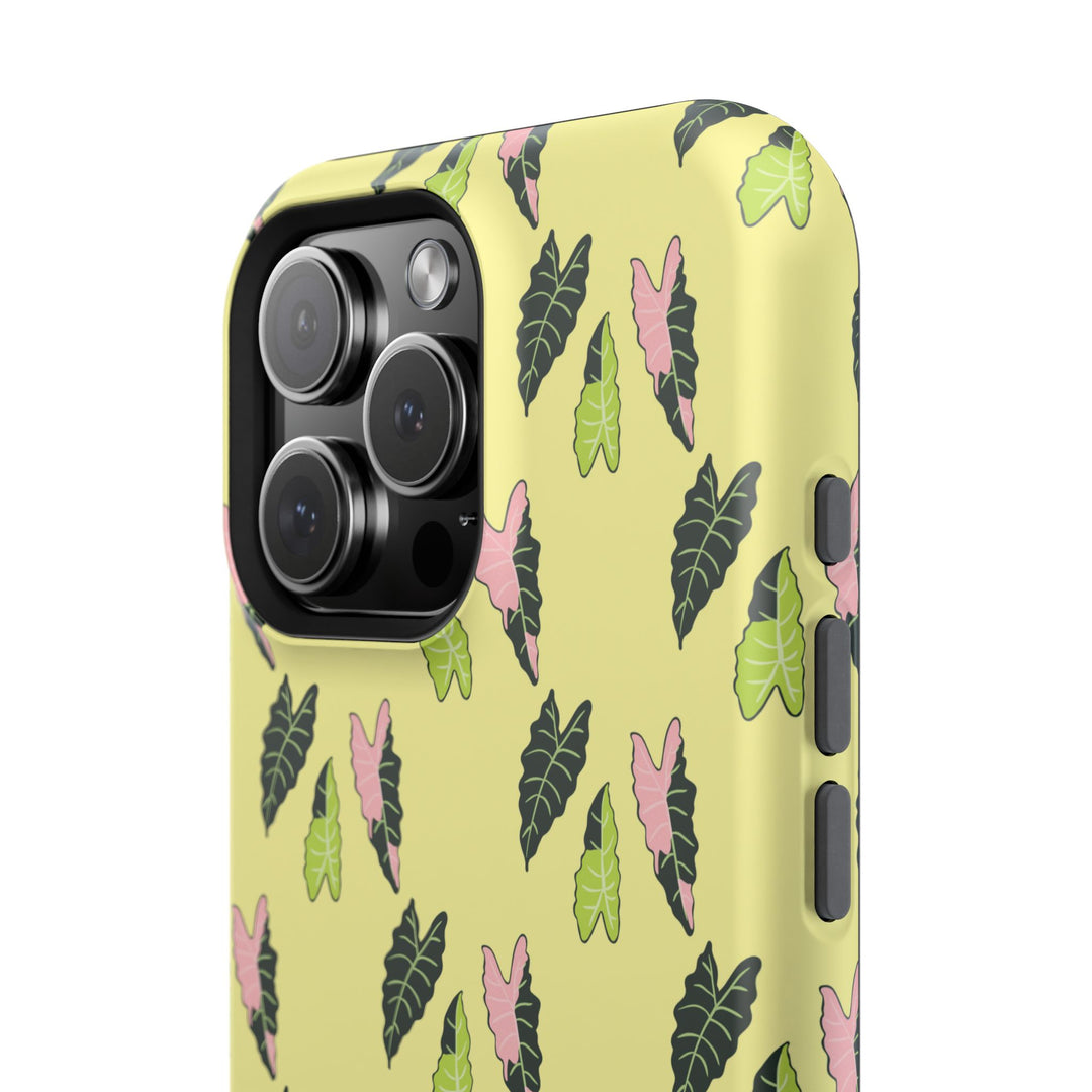 Alocasia Pattern Phone Case – Dual Layer Protective Cover