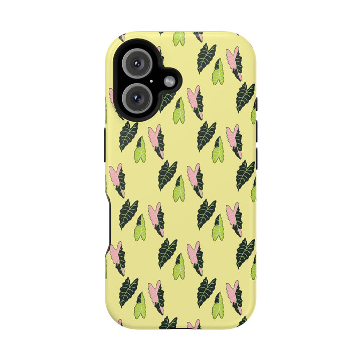 Alocasia Pattern Phone Case – Dual Layer Protective Cover