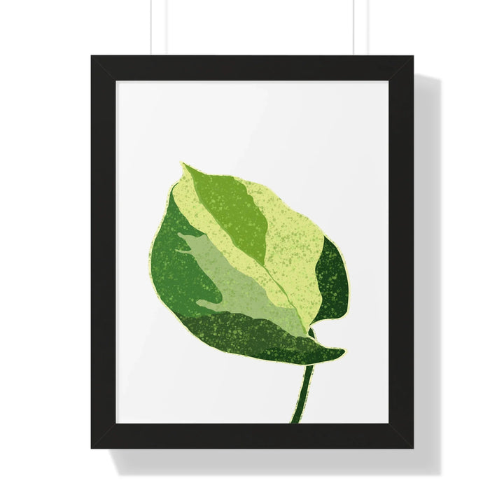 Manjula Pothos Print Framed Wall Art With Heart Shaped Leaves Matte Finish Indoor Plant Decor