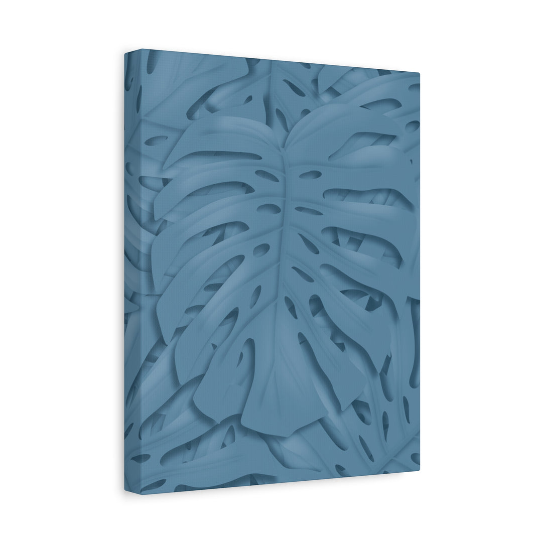 Monstera Canvas Art Blue Monstera Print With Durable Matte Finish For Modern Indoor Wall Decor