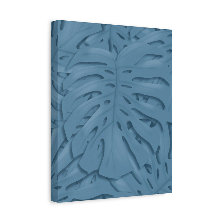 Monstera Canvas Art Blue Monstera Print With Durable Matte Finish For Modern Indoor Wall Decor