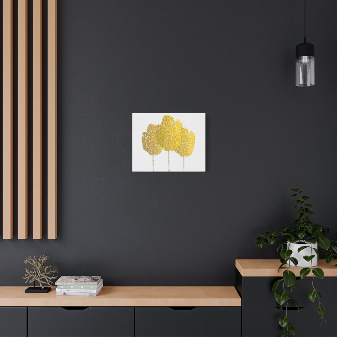 Fall Aspen Canvas Wall Art Print Quaking Aspen Yellow Fall Foliage on Durable Cotton Canvas