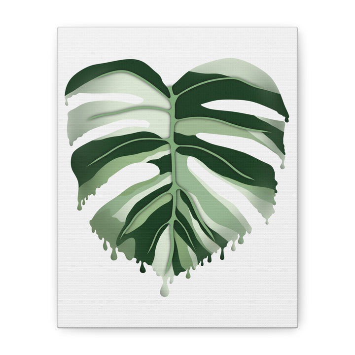 Melting Monstera Albo Canvas Large Indoor Wall Art Print Matte Finish Tropical Home Decor