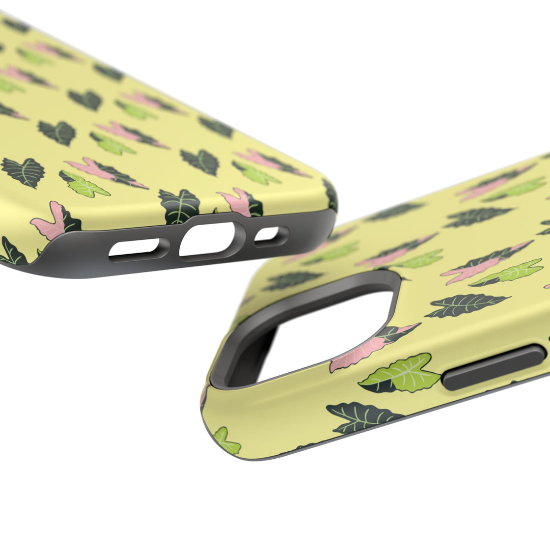 Alocasia Pattern Phone Case – Dual Layer Protective Cover