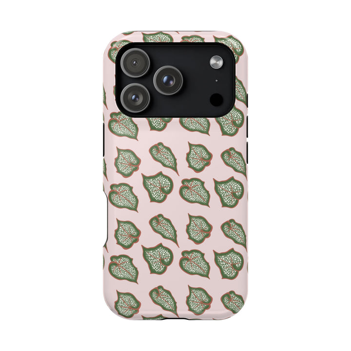 Begonia Pattern Phone Case – Dual Layer Protective Cover