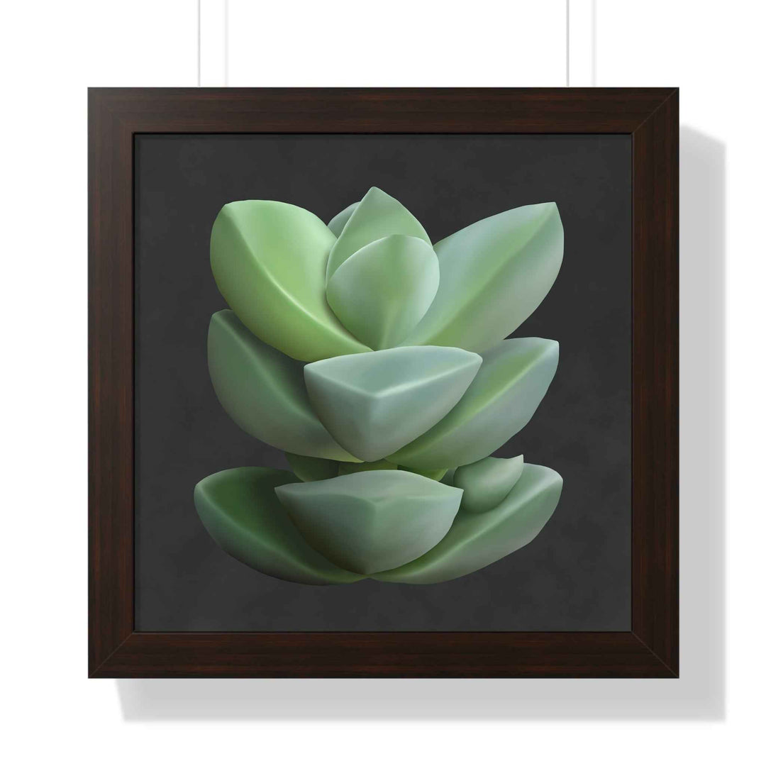 Crassula Succulent Framed Poster Vertical Botanical Wall Art