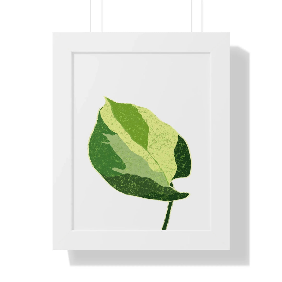 Manjula Pothos Print Framed Wall Art With Heart Shaped Leaves Matte Finish Indoor Plant Decor