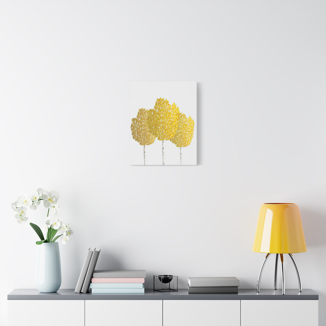 Fall Aspen Canvas Wall Art Print Quaking Aspen Yellow Fall Foliage on Durable Cotton Canvas