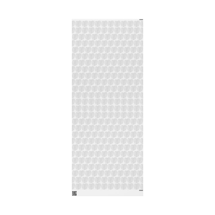 Monstera Leaf Wrapping Paper Roll — Minimal Grey Tropical Gift Wrap