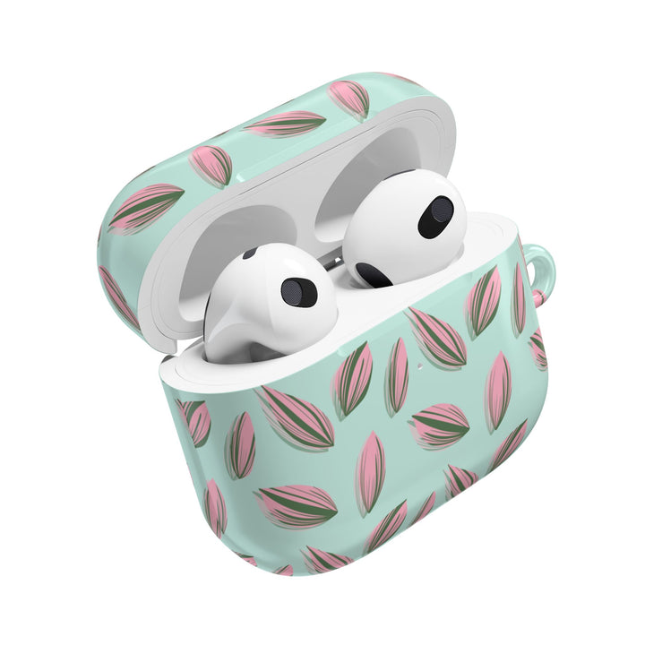 Tradescantia Nanouk Pattern AirPod Case Plant Inspired Protective Cover for AirPods