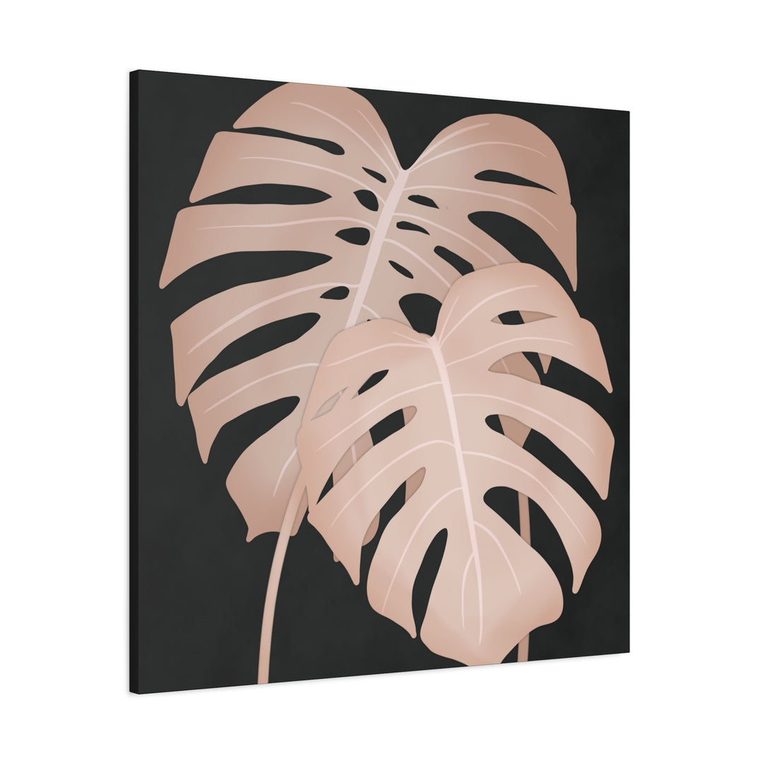Pink Monstera Canvas Print – Botanical Wall Art
