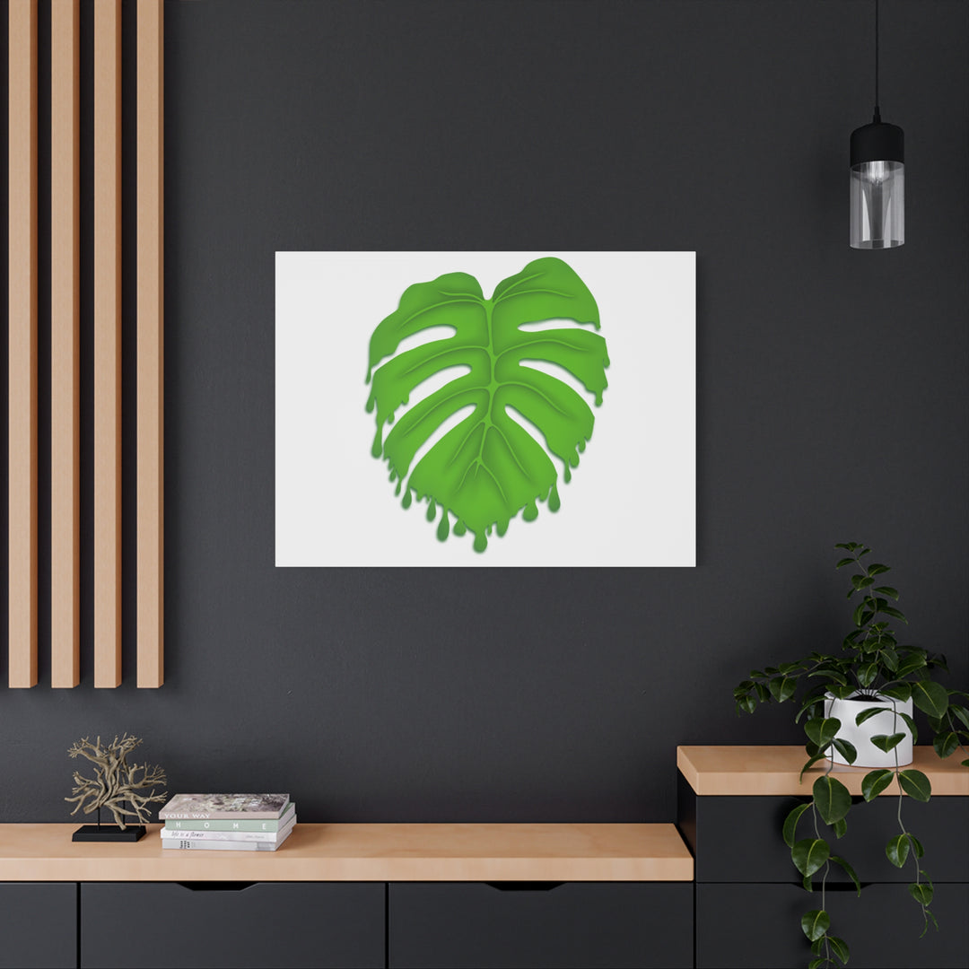 Melting Monstera Canvas Wall Art Large Botanical Print On Premium Cotton With Matte Finish For Indoor Decor