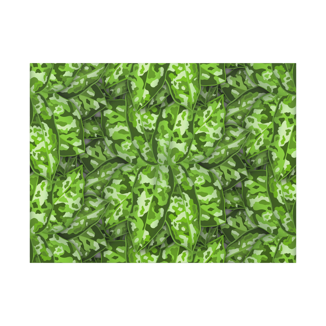 Aglaonema Pictum Canvas Wall Art Rare Plant Print Matte Finish For Modern Home Decor