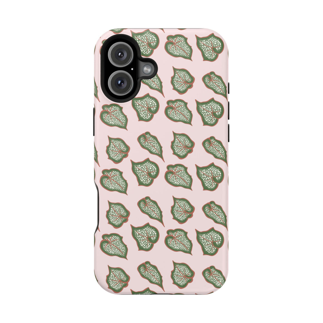 Begonia Pattern Phone Case – Dual Layer Protective Cover