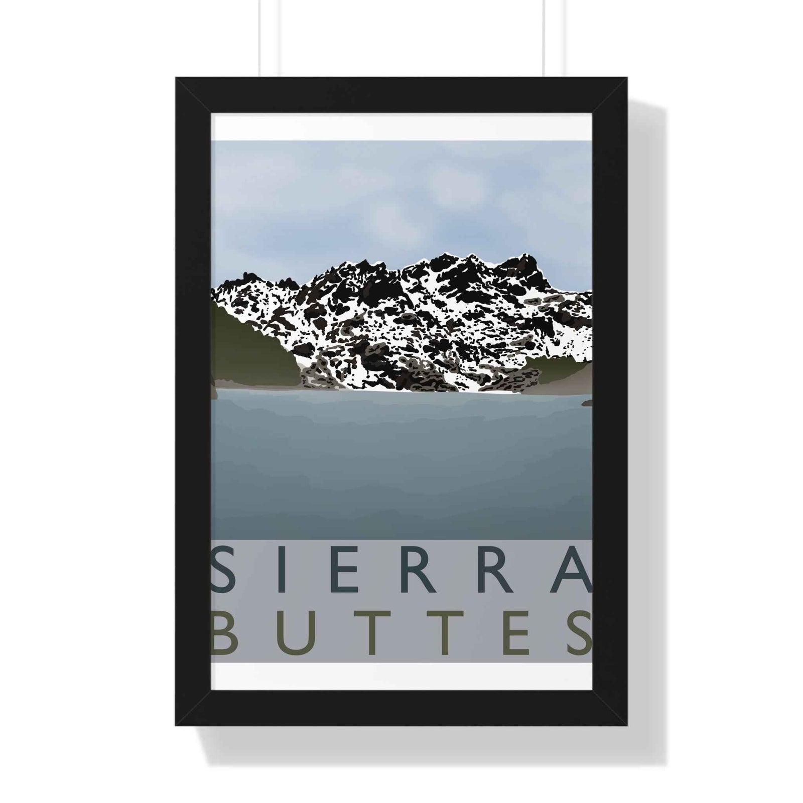 Sierra Buttes Minimalist Framed Print