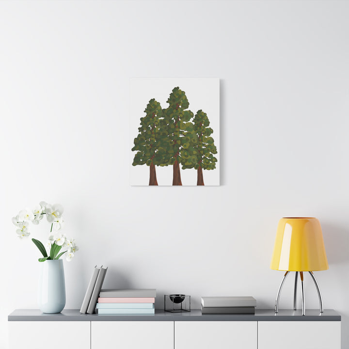 Coastal Redwoods Matte Canvas Print On 1.25 Inch Stretched Canvas For Serene Forest Wall Art In Living Rooms