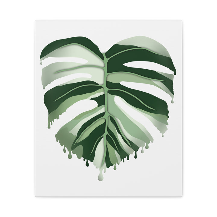 Melting Monstera Albo Canvas Large Indoor Wall Art Print Matte Finish Tropical Home Decor