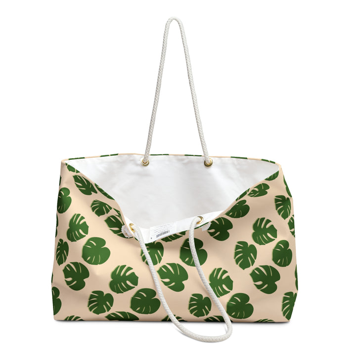 Monstera Pattern Weekender Tote Bag All Over Print Duffel For Travel Beach The Potted Pixel