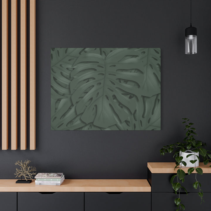 Monstera Canvas Art Tropical Leaf Wall Decor Durable Matte Finish Cotton Canvas Print 24x36