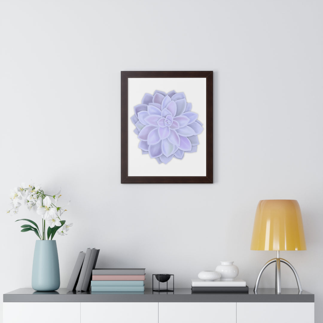 Graptopetalum Murasaki Succulent Framed Print – Botanical Wall Art - The Potted Pixel