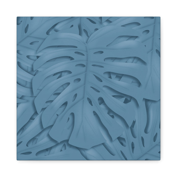 Monstera Canvas Art Blue Monstera Print With Durable Matte Finish For Modern Indoor Wall Decor
