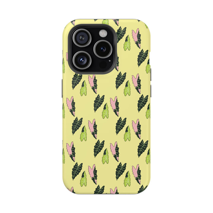 Alocasia Pattern Phone Case – Dual Layer Protective Cover