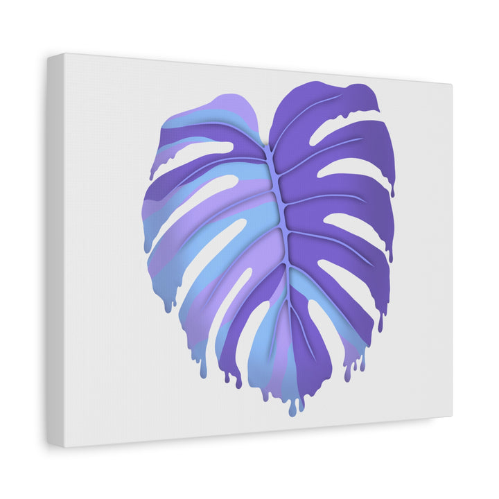 Purple Monstera Canvas Print The Potted Pixel Modern Wall Art For Living Room Decor