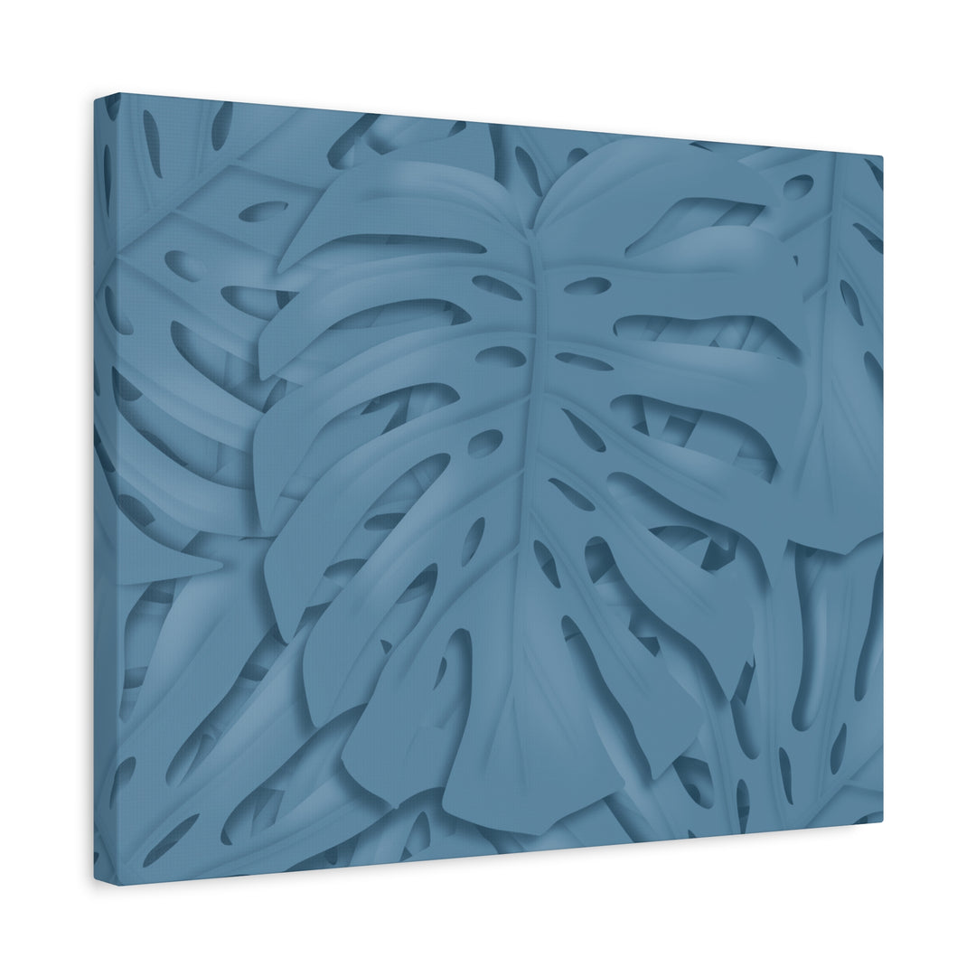 Monstera Canvas Art Blue Monstera Print With Durable Matte Finish For Modern Indoor Wall Decor