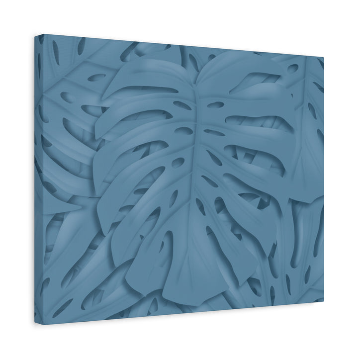 Monstera Canvas Art Blue Monstera Print With Durable Matte Finish For Modern Indoor Wall Decor