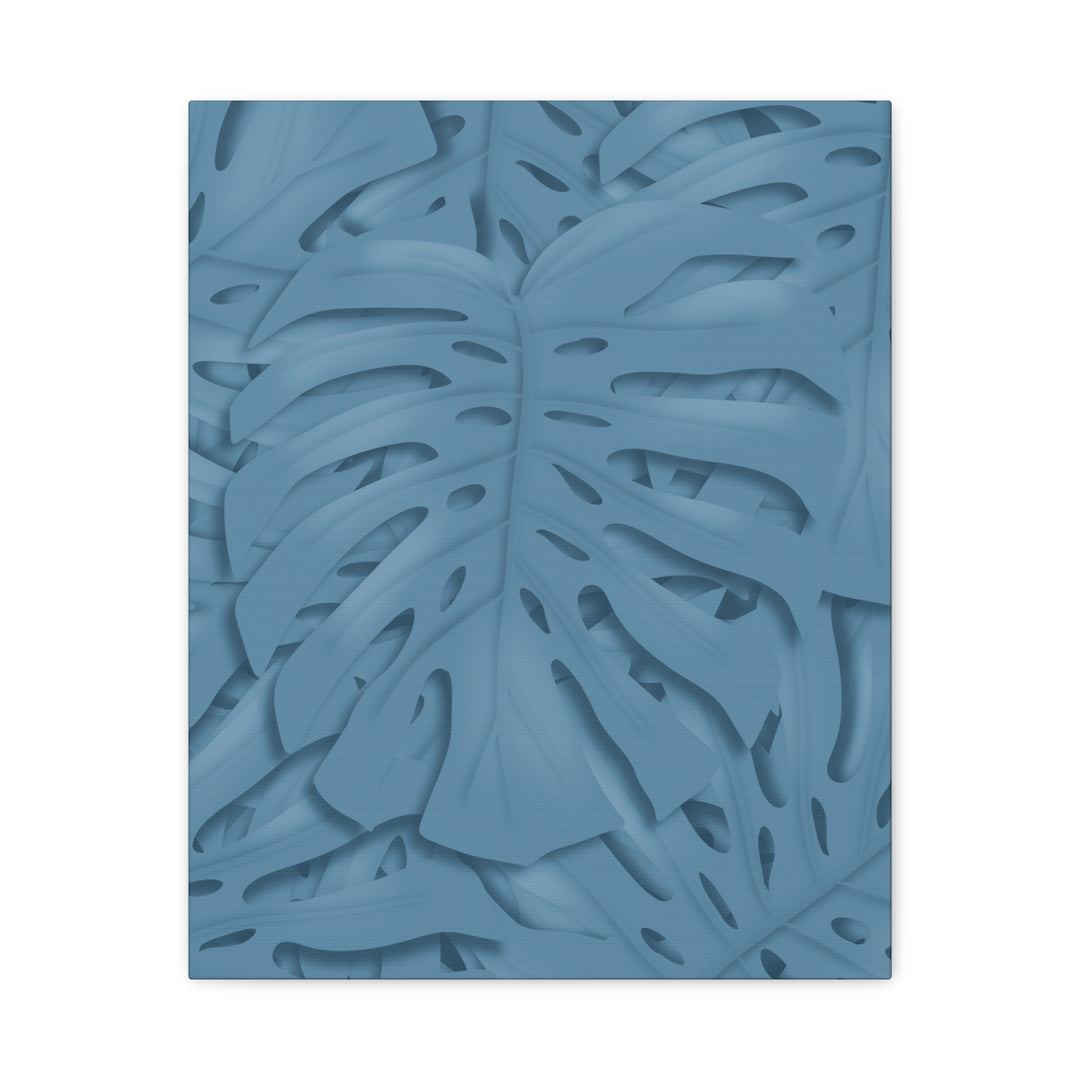 Monstera Canvas Art Blue Monstera Print With Durable Matte Finish For Modern Indoor Wall Decor