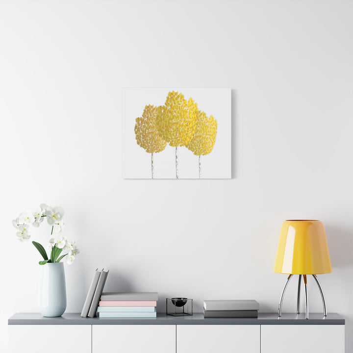 Fall Aspen Canvas Wall Art Print Quaking Aspen Yellow Fall Foliage on Durable Cotton Canvas