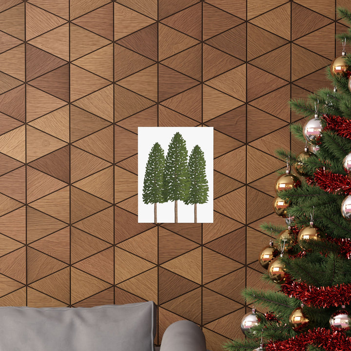 Ponderosa Pine Botanical Print – Unframed Wall Art by Printify