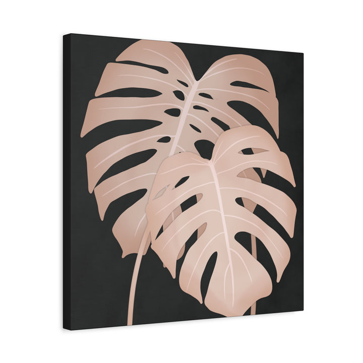 Pink Monstera Canvas Print – Botanical Wall Art