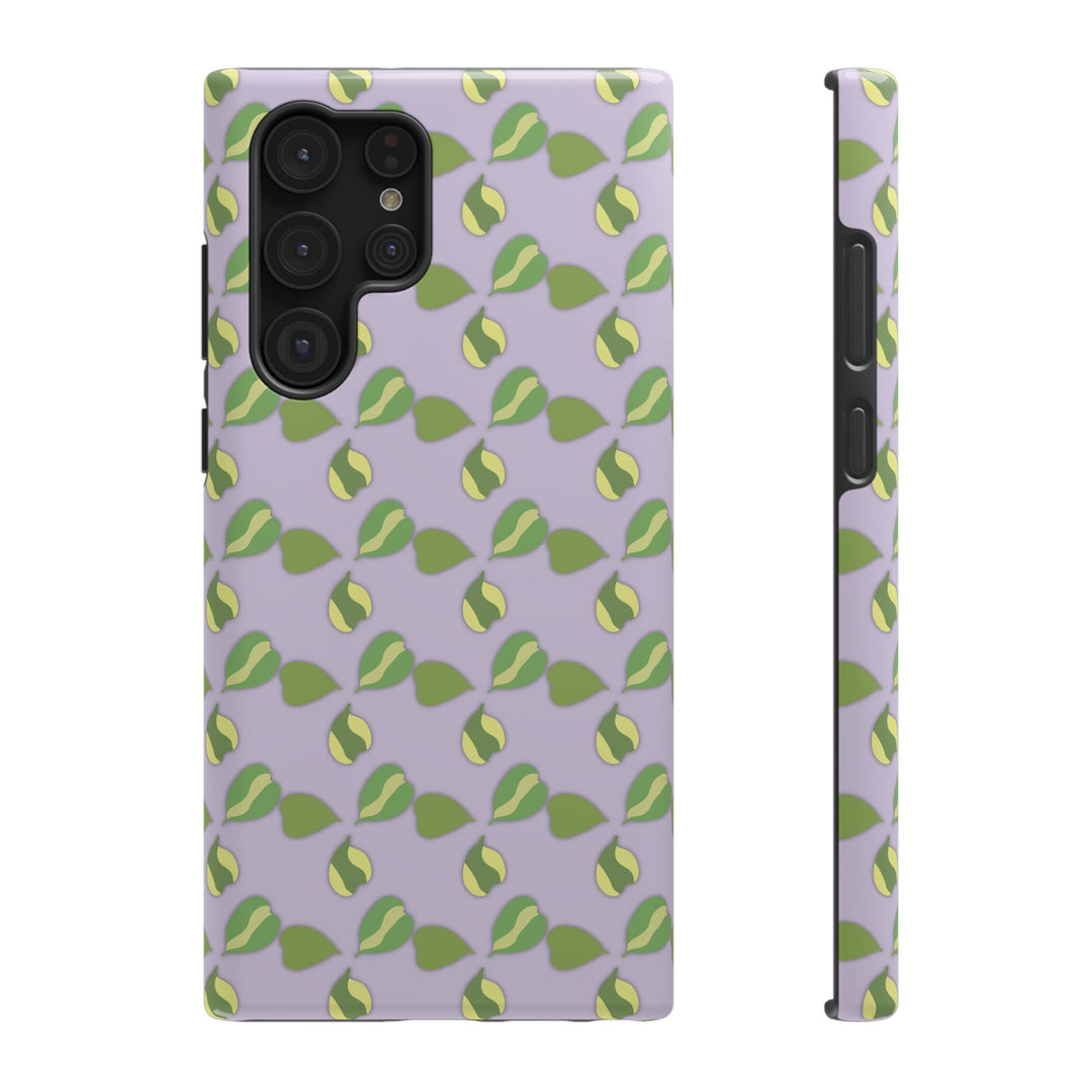 Hoya Kerrii Pattern Impact Resistant Phone Case Green Botanical Protective Cover Full Wrap Print
