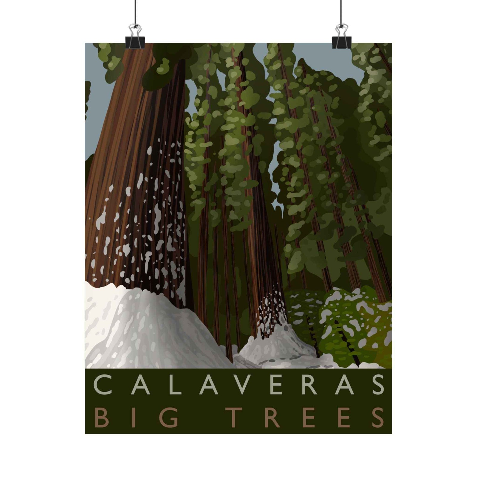 Calaveras Big Trees Minimalist Print